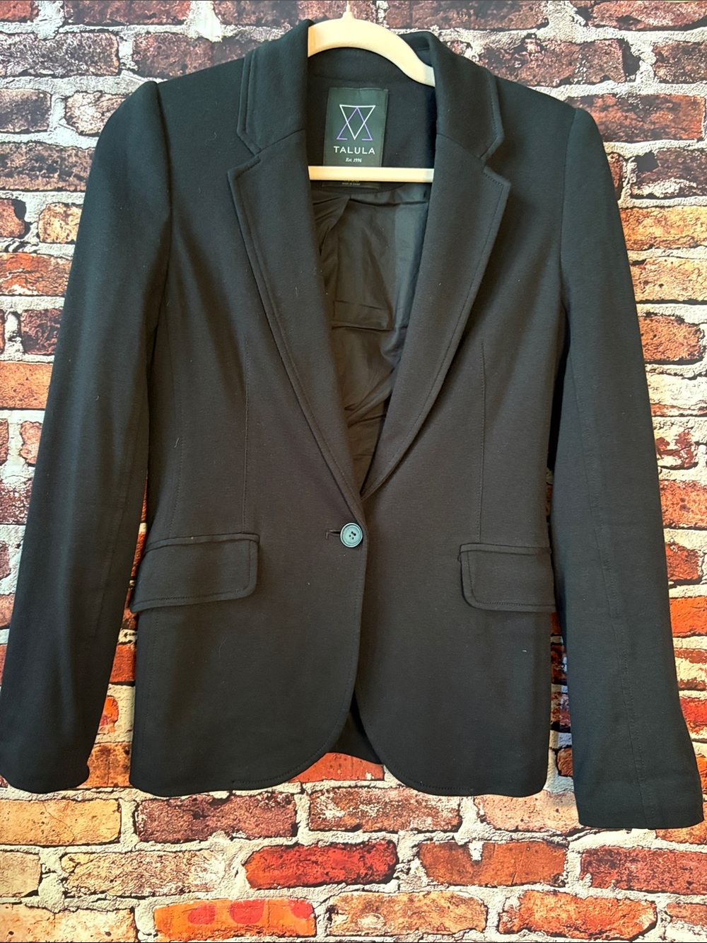 Talula Black Single-Button Tailored Blazer Size Zero